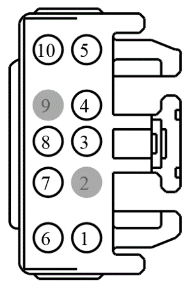 Connector End View C215 - Inline — original illustration 2, reference 3804