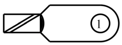 Connector End View C1102 - Horn — original illustration 1, reference 4082