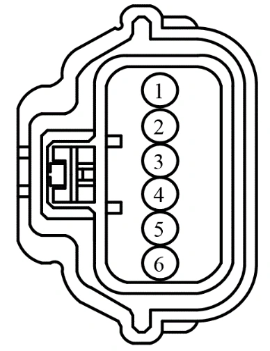 Connector End View C3043 - Occupant Classification System Module (Ocsm) — original illustration 1, reference 4370