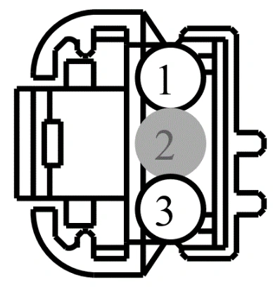 Connector End View C426 - Rear Wheel Speed Sensor RH — original illustration 1, reference 3943