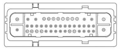 Connector End View C135 - Anti-Lock Brake System (ABS) Module — original illustration 2, reference 3724