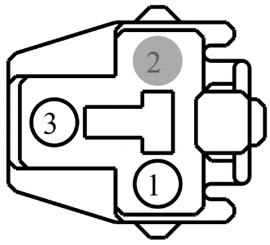 Connector End View C319 - Auxiliary Power Point — original illustration 1, reference 3895