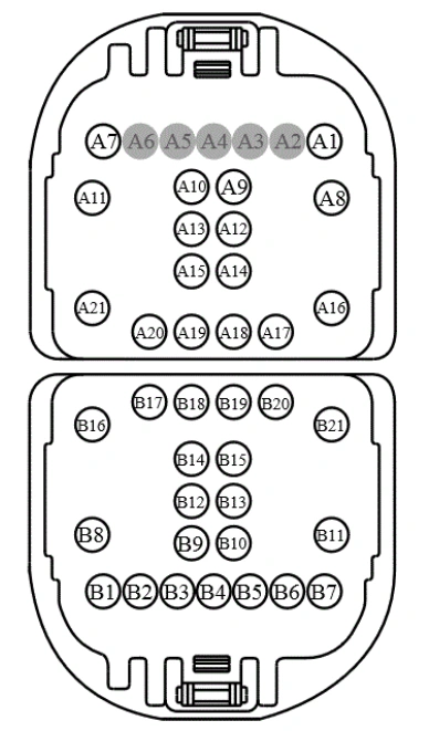 Connector End View C313 - Inline — original illustration 2, reference 3881