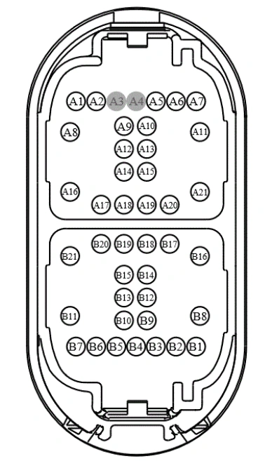 Connector End View C311 - Inline — original illustration 1, reference 3873
