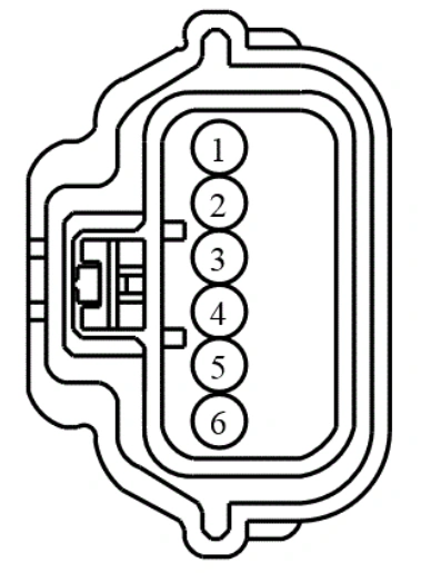 Connector End View C2040 - Accelerator Pedal Position (App) Sensor — original illustration 1, reference 4264