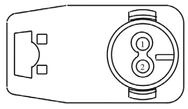 Connector End View C3465 - Passenger Upper Side Airbag — original illustration 1, reference 4423