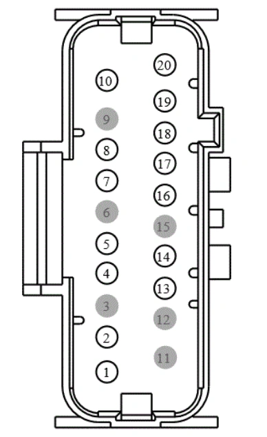 Connector End View C210 - Inline — original illustration 1, reference 3793