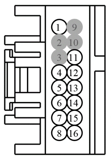 Connector End View C218b - Clockspring — original illustration 1, reference 3813