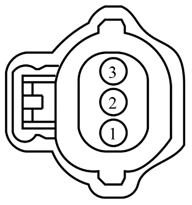 Connector End View C1024 - Headlamp Control Module LH — original illustration 1, reference 4050