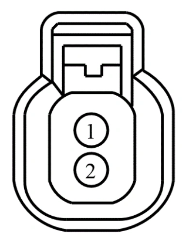Connector End View C186 - Fuel Injector 6 — original illustration 1, reference 3775