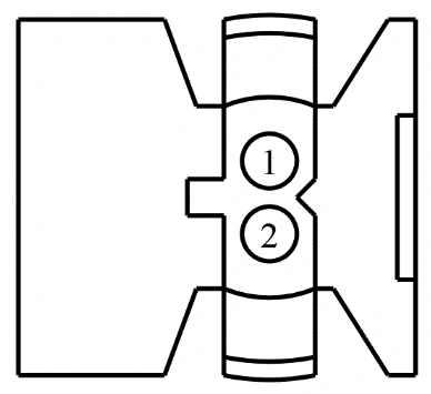 Connector End View C216b - Driver Airbag — original illustration 2, reference 3807