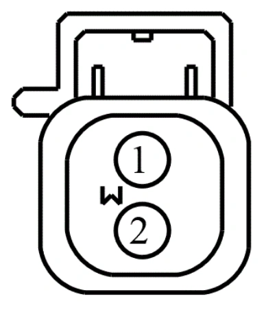 Connector End View C1786 - Hood Hinge, Passenger Side — original illustration 1, reference 4260