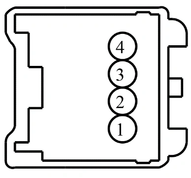 Connector End View C3370 - Scuff Plate Lamp Passenger — original illustration 1, reference 4416