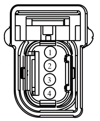 Connector End View C634 - Exterior Front Door Handle RH — original illustration 1, reference 4015