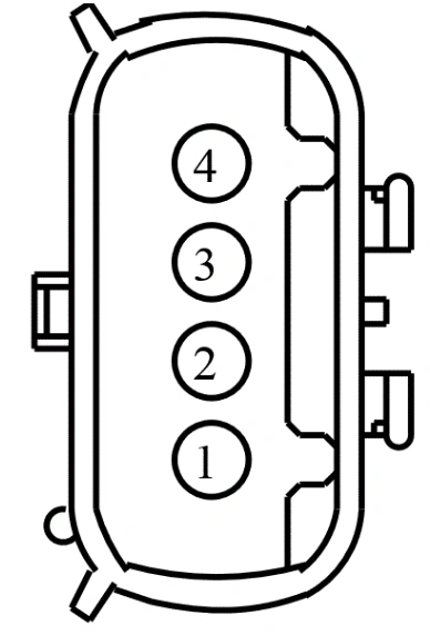 Connector End View C3206 - Inline — original illustration 1, reference 4390