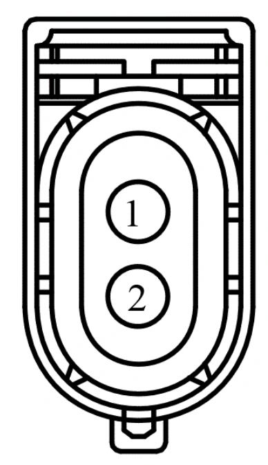 Connector End View C162 - Front Fog Lamp RH — original illustration 1, reference 3742