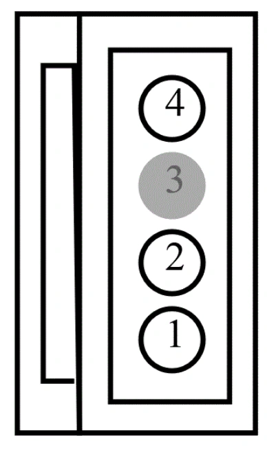 Connector End View C2600 - Inline — original illustration 1, reference 4353