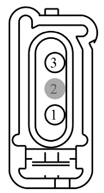 Connector End View C496 - Reversing Lamp — original illustration 1, reference 3965
