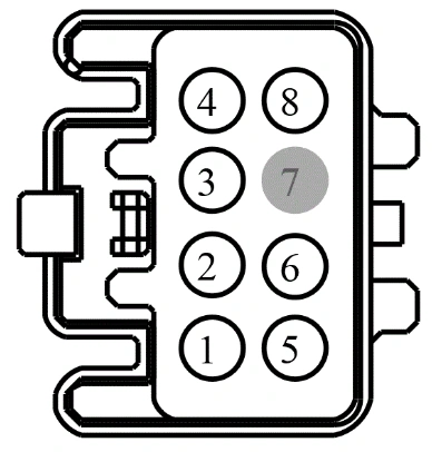 Connector End View C312 - Inline — original illustration 1, reference 3879