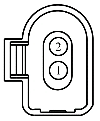 Connector End View C137 - Windshield Washer Pump — original illustration 1, reference 3726