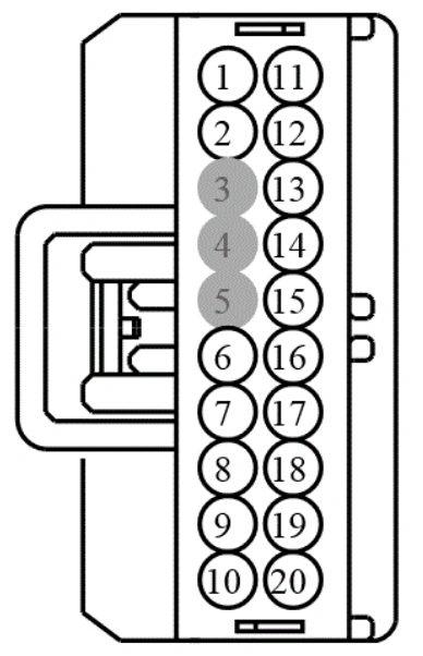 Connector End View C504 - Master Window Control Switch — original illustration 1, reference 3974