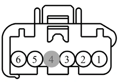 Connector End View C232 - Defrost Vent/Register Door  Actuator — original illustration 1, reference 3822