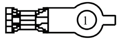 Connector End View C1035a - Battery Junction Box (Bjb) — original illustration 2, reference 4055