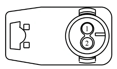 Connector End View C9031 - LH Side Air Curtain — original illustration 1, reference 4501