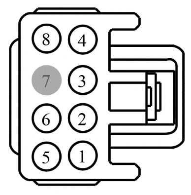 Connector End View C312 - Inline — original illustration 2, reference 3879