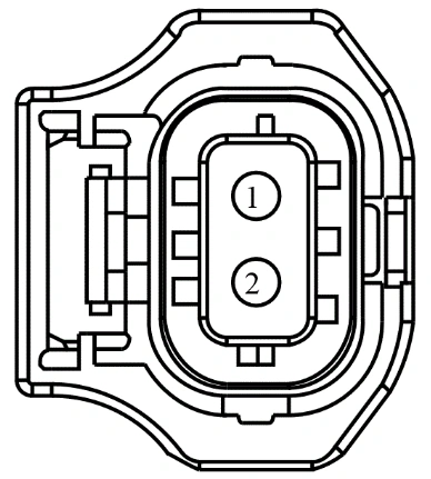 Connector End View C1551b - Powertrain Control Module (PCM) — original illustration 1, reference 4168