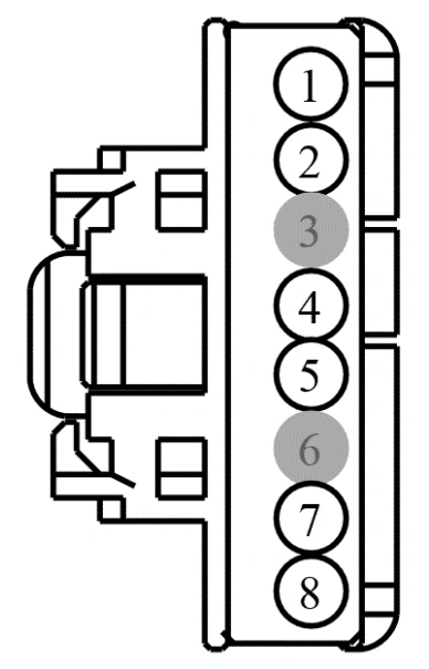 Connector End View C256 - Passenger Airbag — original illustration 1, reference 3837