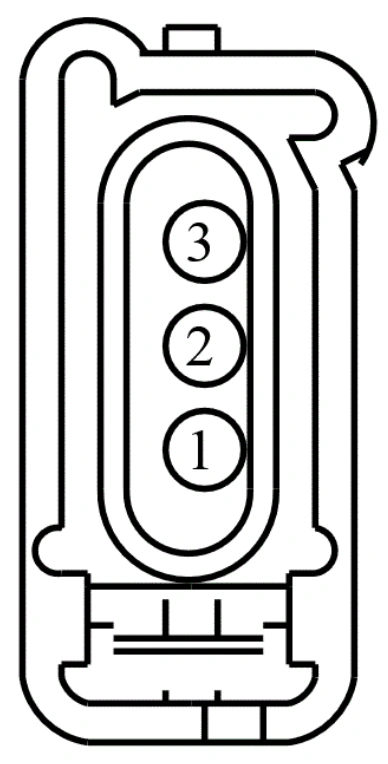 Connector End View C1042 - Side Turn Signal Lamp RH — original illustration 1, reference 4061