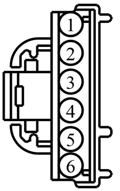 Connector End View C2366 - Steering Wheel Switch LH Lower — original illustration 1, reference 4312
