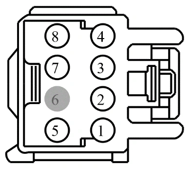 Connector End View C3039 - Front Seat Backrest Blower Motor RH — original illustration 1, reference 4366