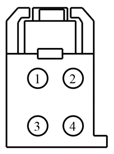 Connector End View C363 - Front Seat Height Adjustment Motor LH — original illustration 1, reference 3922