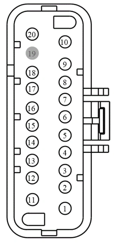 Connector End View C263 - Inline — original illustration 1, reference 3840