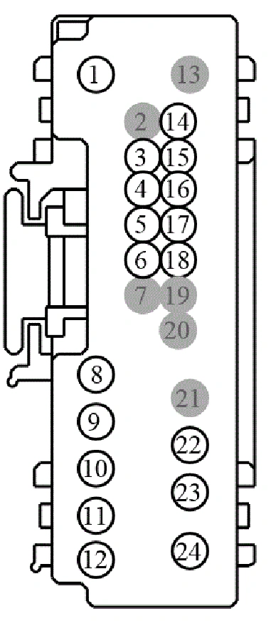 Connector End View C341b - Driver Seat Module (Dsm) — original illustration 1, reference 3910