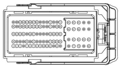 Connector End View C1551e - Powertrain Control Module (PCM) — original illustration 1, reference 4171