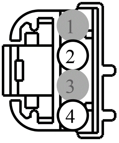 Connector End View C287 - Autolamp And Rain Sensor — original illustration 1, reference 3857