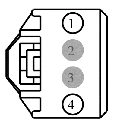 Connector End View C612 - Front Door Woofer Speaker RH — original illustration 1, reference 4006