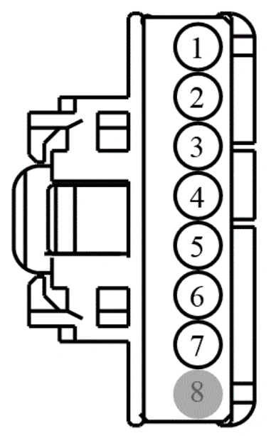 Connector End View C541 - Front Door Lock Switch LH — original illustration 1, reference 3989