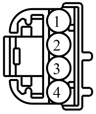 Connector End View C2114 - Information Control Module — original illustration 1, reference 4271