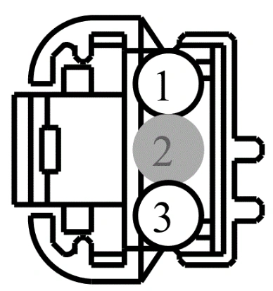 Connector End View C9065 - Tweeter RH A-Pillar — original illustration 1, reference 4507