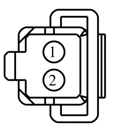 Connector End View C254 - Glove Compartment Lamp — original illustration 1, reference 3835