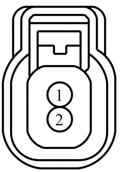 Connector End View C100 - Air Conditioning (A/C) Clutch And Air Conditioning (A/C) Clutch Field Coil — original illustration 1, reference 3692