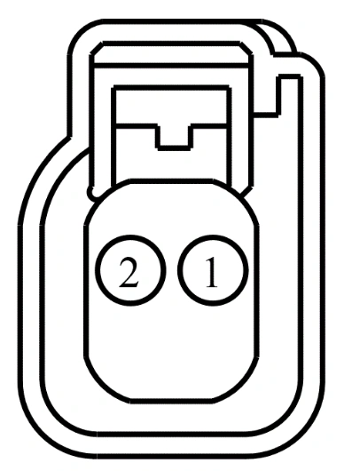 Connector End View C1127 - Front Side Marker Lamp LH — original illustration 1, reference 4092