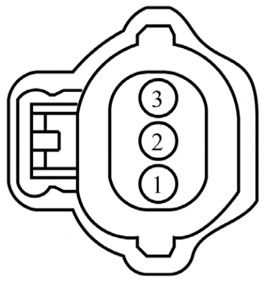 Connector End View C1044 - Headlamp Control Module RH — original illustration 1, reference 4063