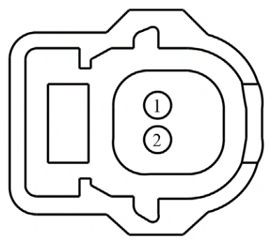 Connector End View C1465 - Front Impact Severity Sensor LH — original illustration 1, reference 4156