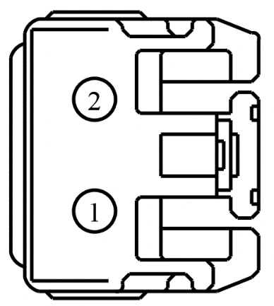 Connector End View C2066 - Blower Motor — original illustration 1, reference 4266