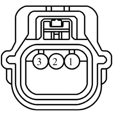 Connector End View C1260 - Air Conditioning (A/C) Pressure Transducer — original illustration 1, reference 4123